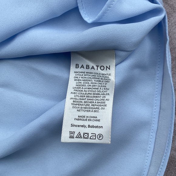 Aritzia Babaton Pastel Blue Murphy Long Office Sleeveless Top NWT - Picture 6 of 8